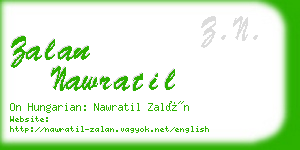 zalan nawratil business card